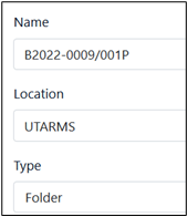 Example of the 'Edit' physical storage user interface