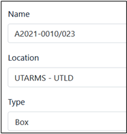 Example of the 'Edit' physical storage user interface